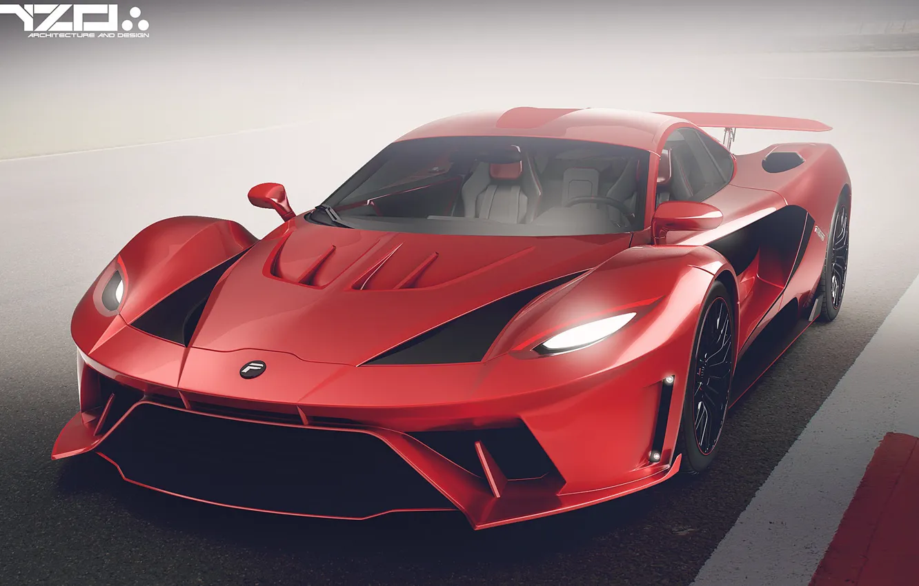 Photo wallpaper asphalt, car, Poison, because concept