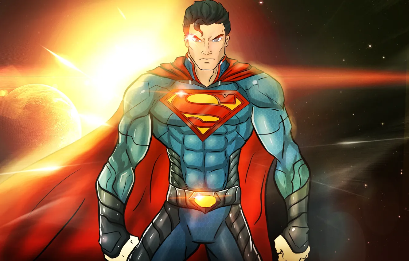 Photo wallpaper superhero, Superman, DC Comics, Clark Kent, Man of Steel