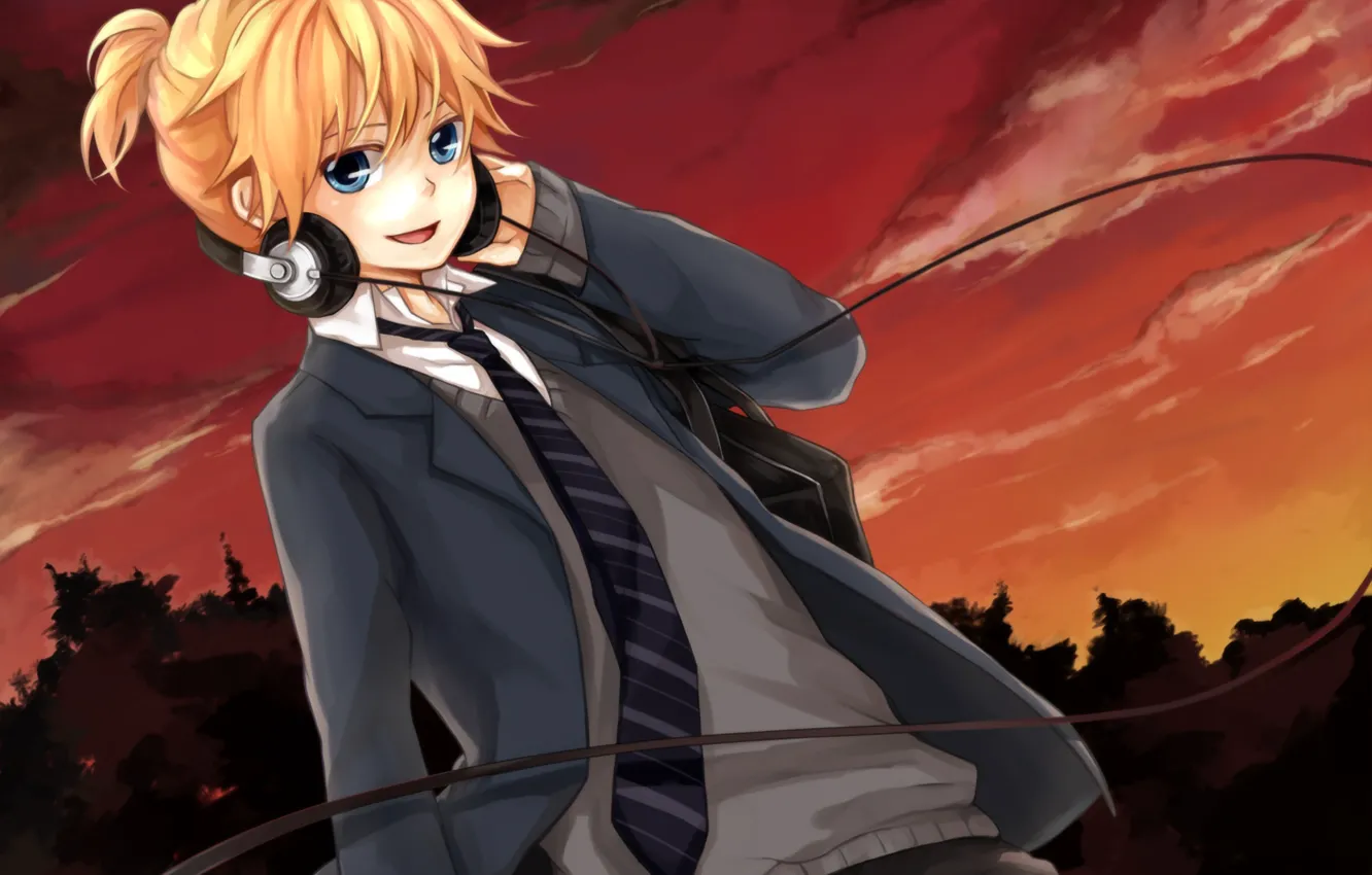 Photo wallpaper anime, boy, art, len, guy, vocaloid, Vocaloid, characters