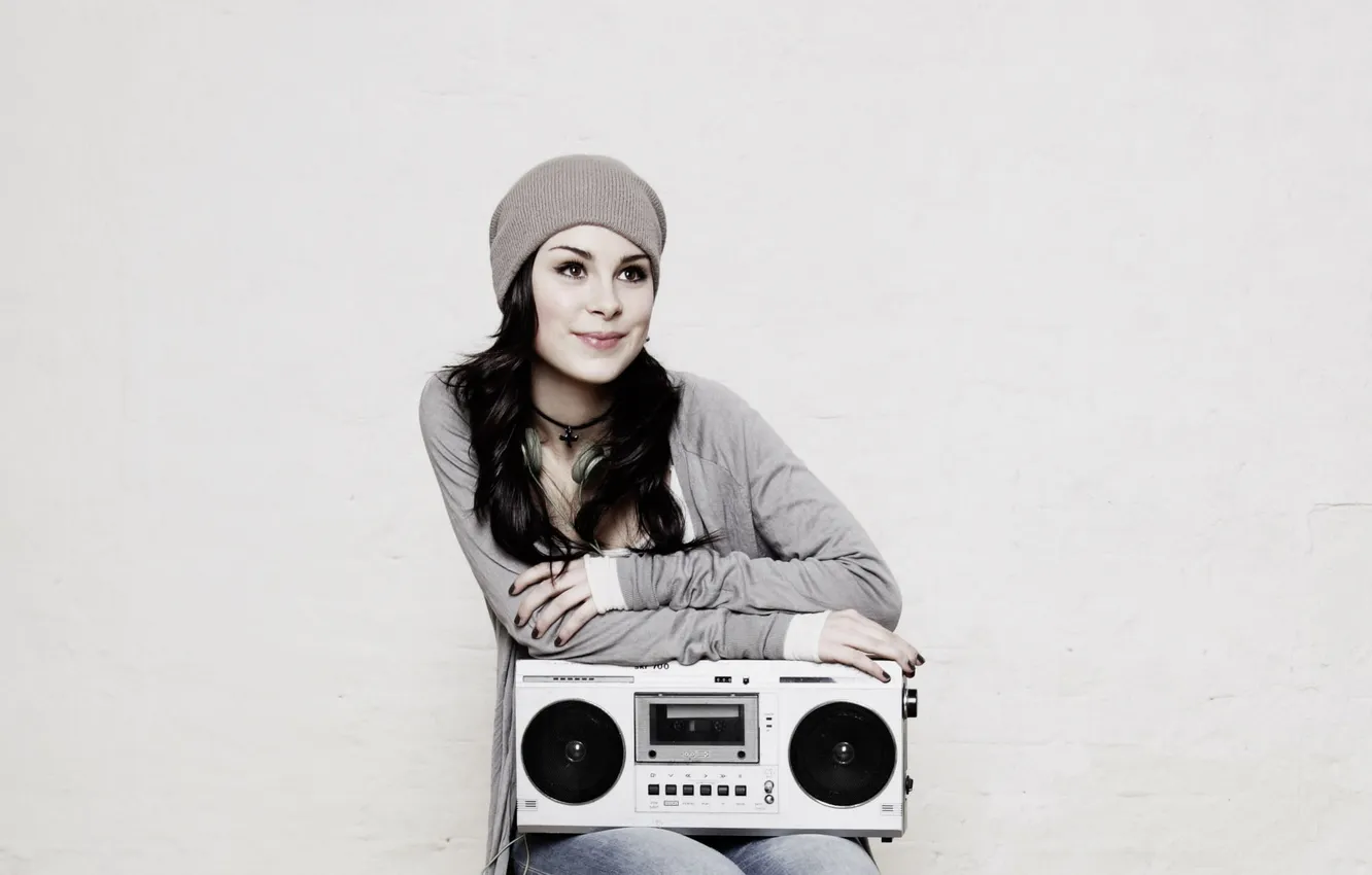 Photo wallpaper girl, background, brunette, singer, beauty, tape, Lena Meyer-Landrut, Lena Meyer-Landrut