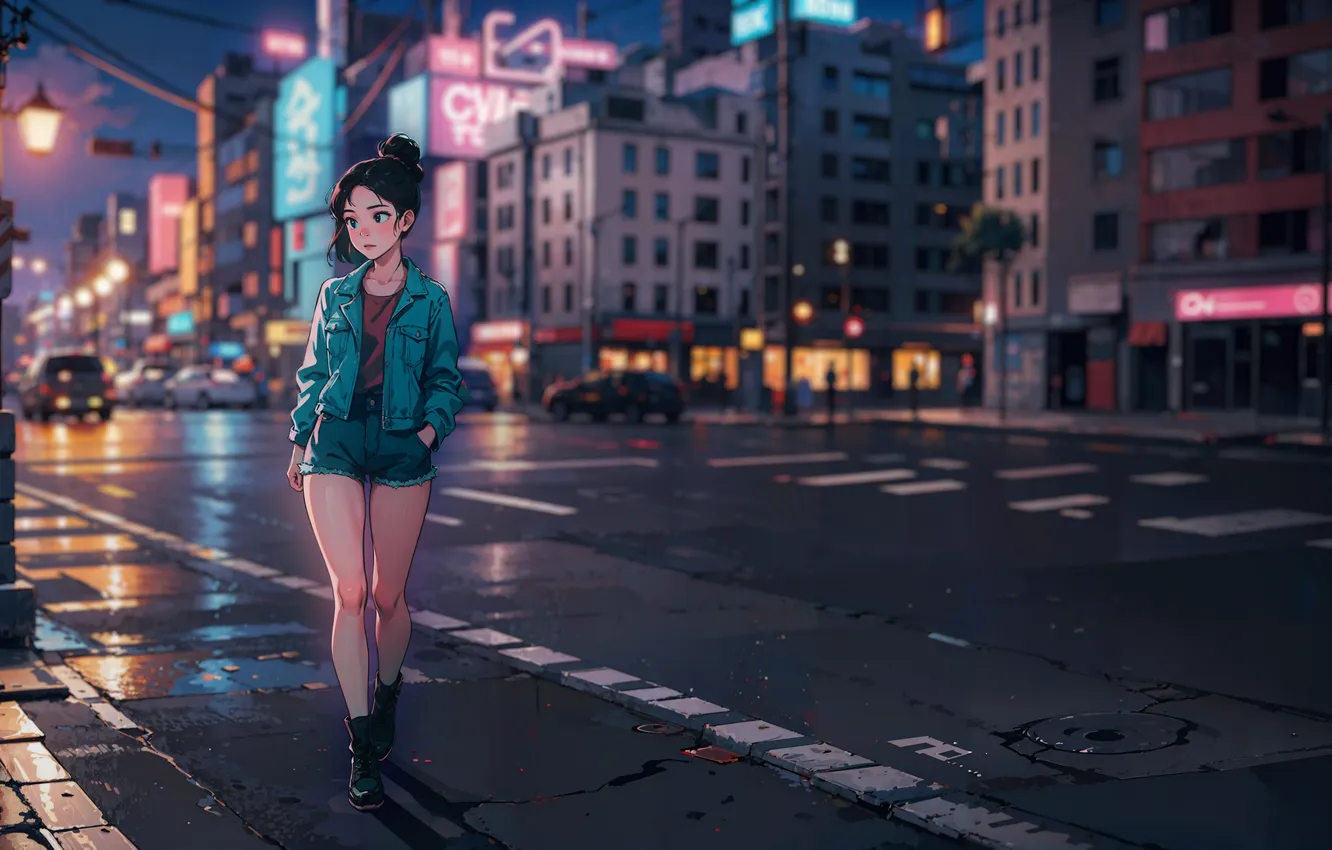 Photo wallpaper night, Synthwave, i will, eon