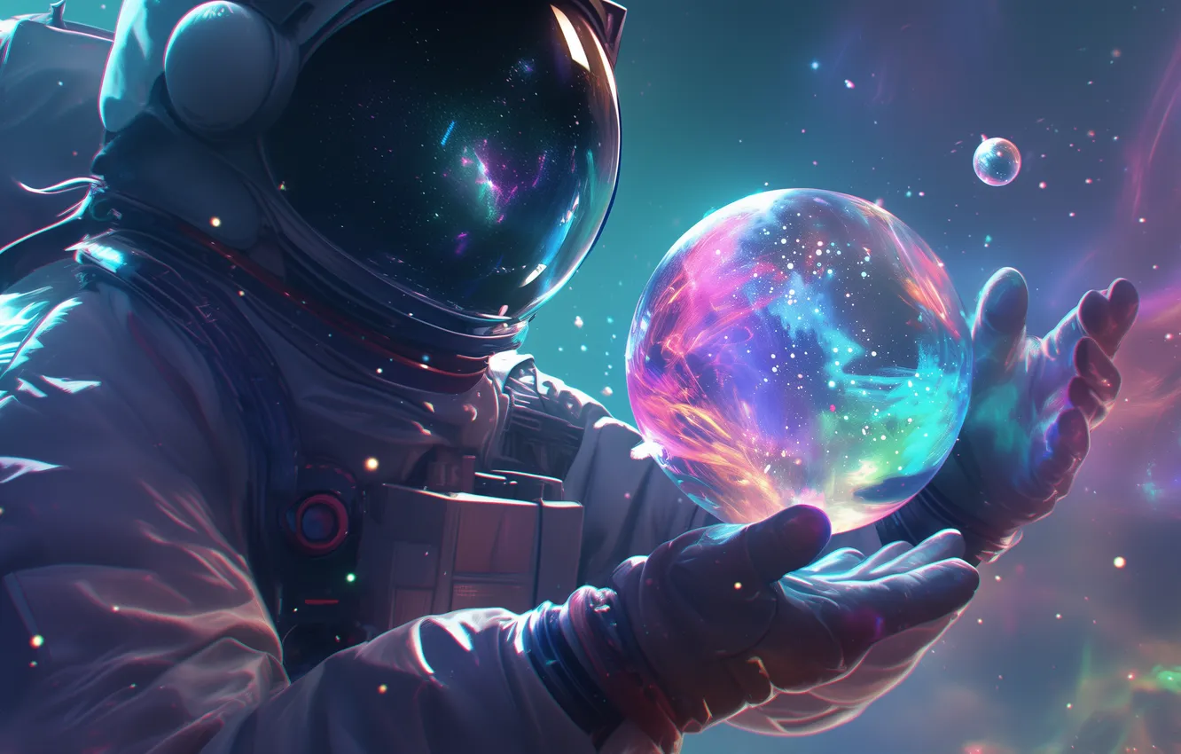 Photo wallpaper space, the universe, astronaut, art, space, astronaut, austronaut