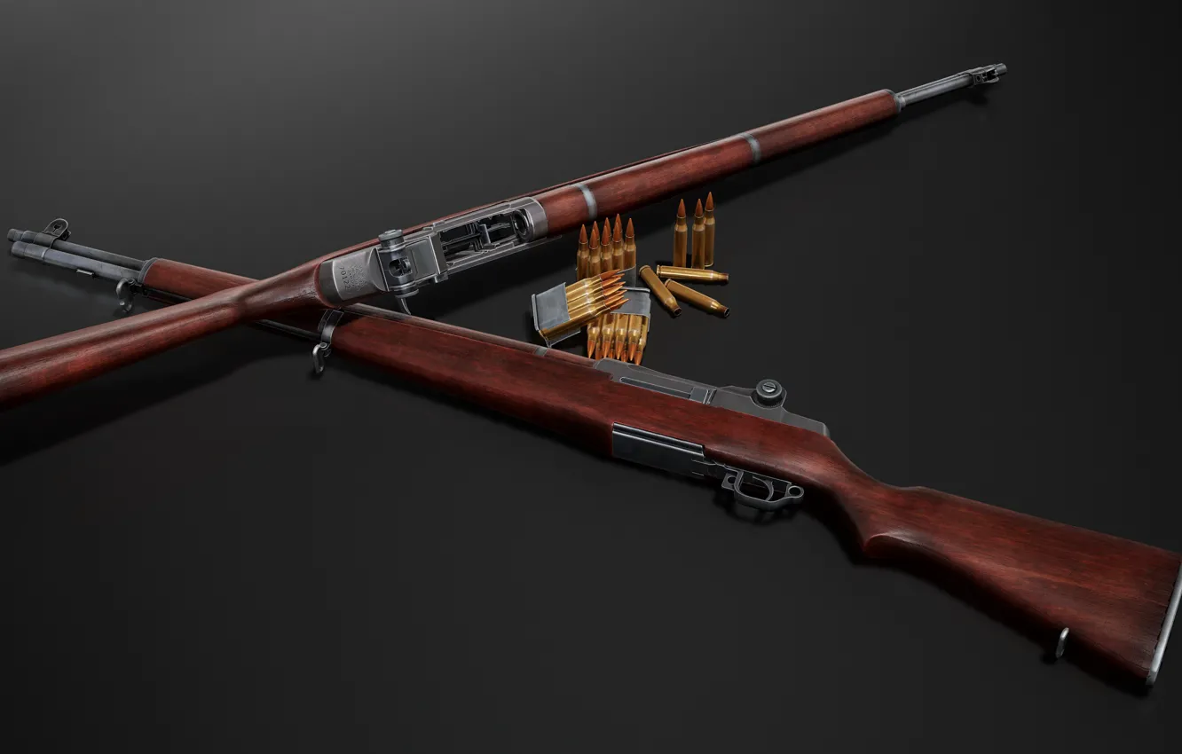 Photo wallpaper USA, M1 Garand, semi-automatic rifle