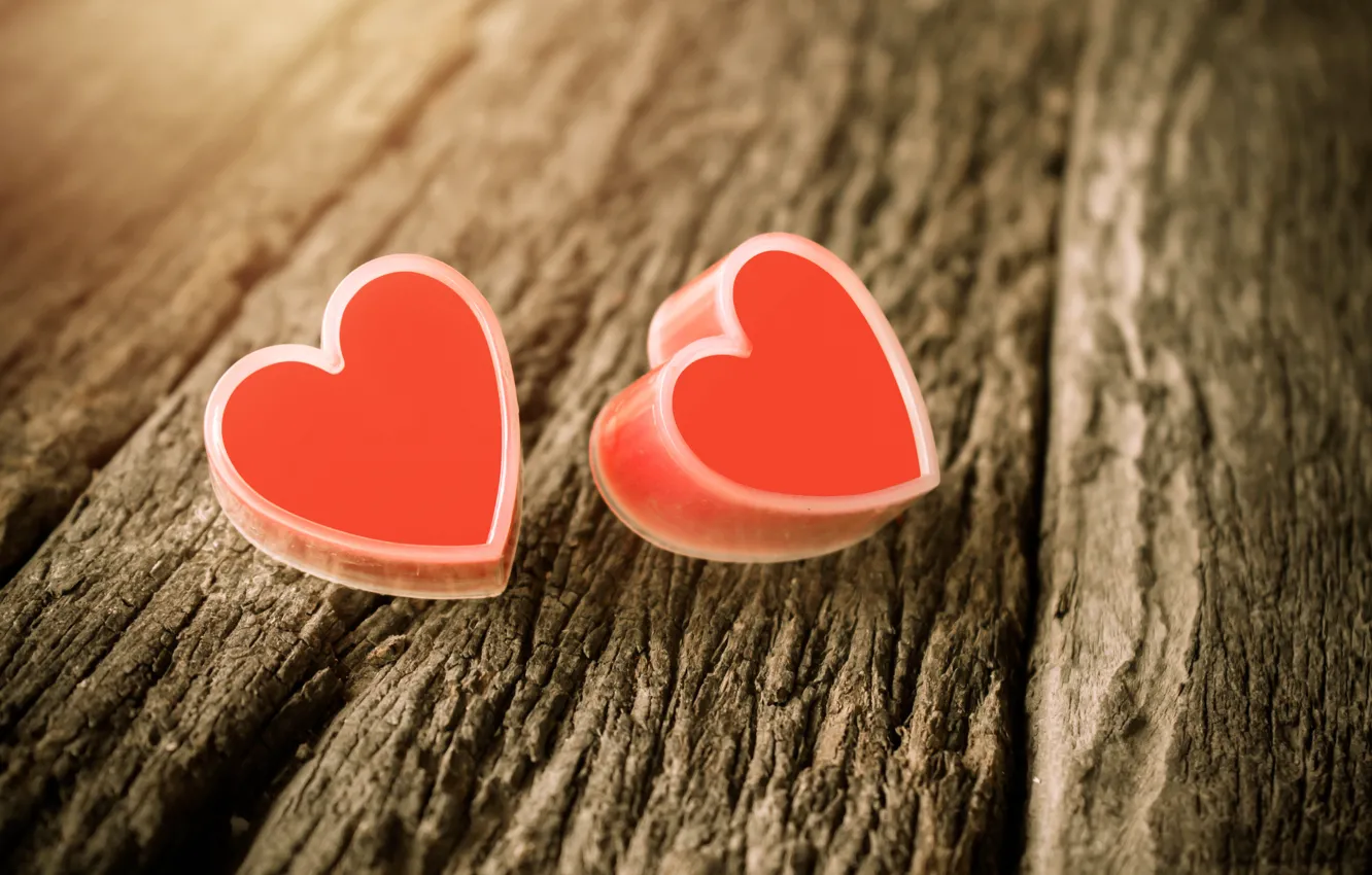 Photo wallpaper heart, love, vintage, heart, wood, romantic