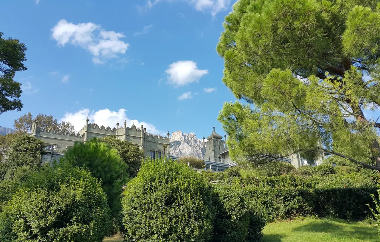 Photo wallpaper greens, summer, Park, Vorontsov Palace, Alupka