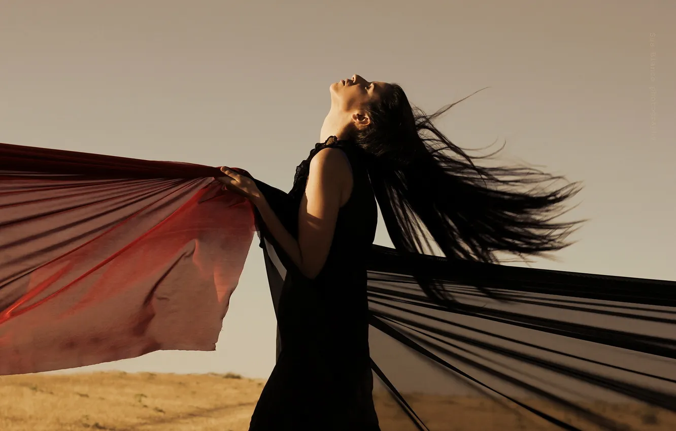 Photo wallpaper girl, background, mood