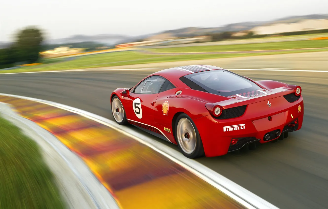 Photo wallpaper red, speed, Ferrari, Maranello, Ferrari 458, Maranello