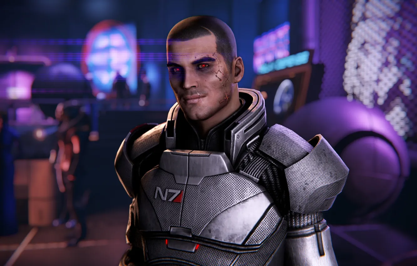 Photo wallpaper mass effect, shepard, SPECTRE