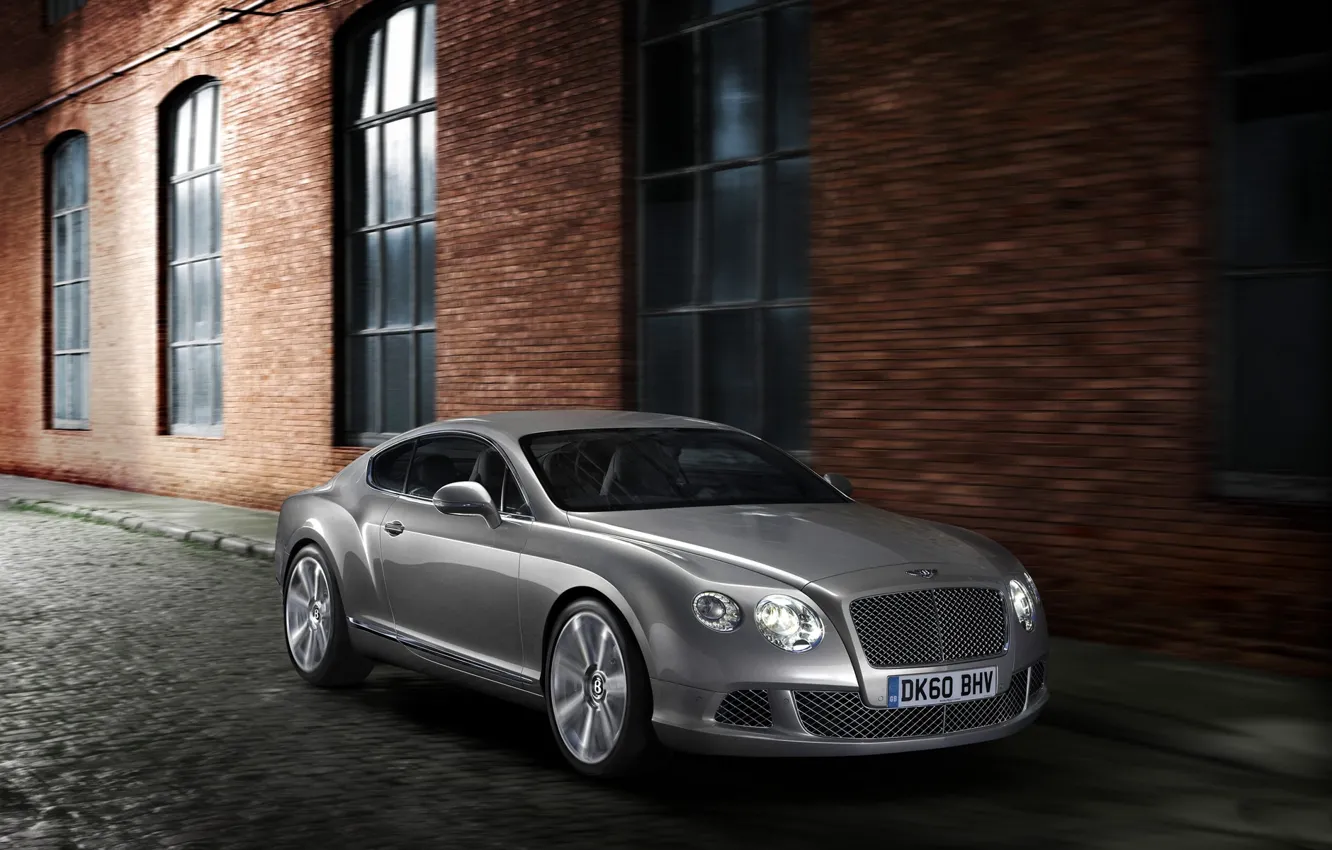Photo wallpaper Auto, Bentley, Continental, Grey, The building, The front