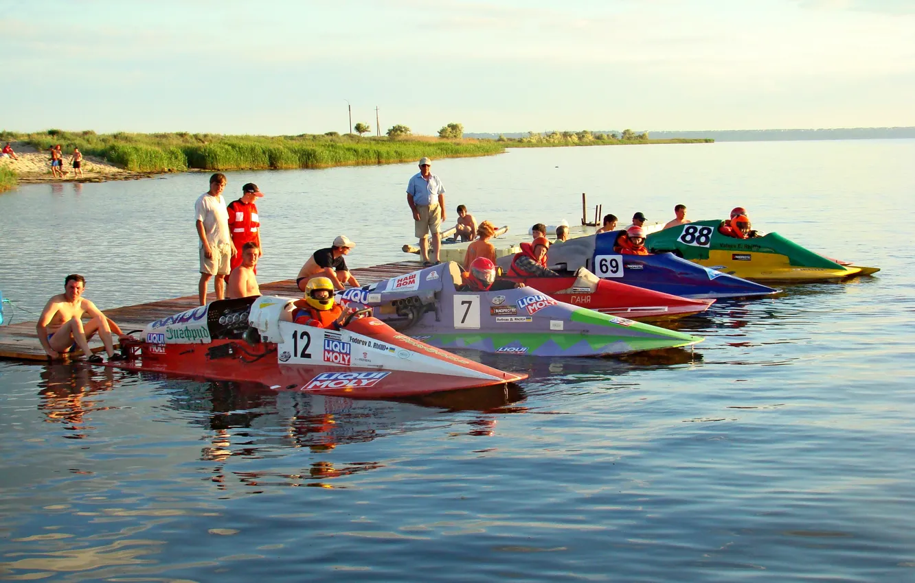 Photo wallpaper race, boat, speed
