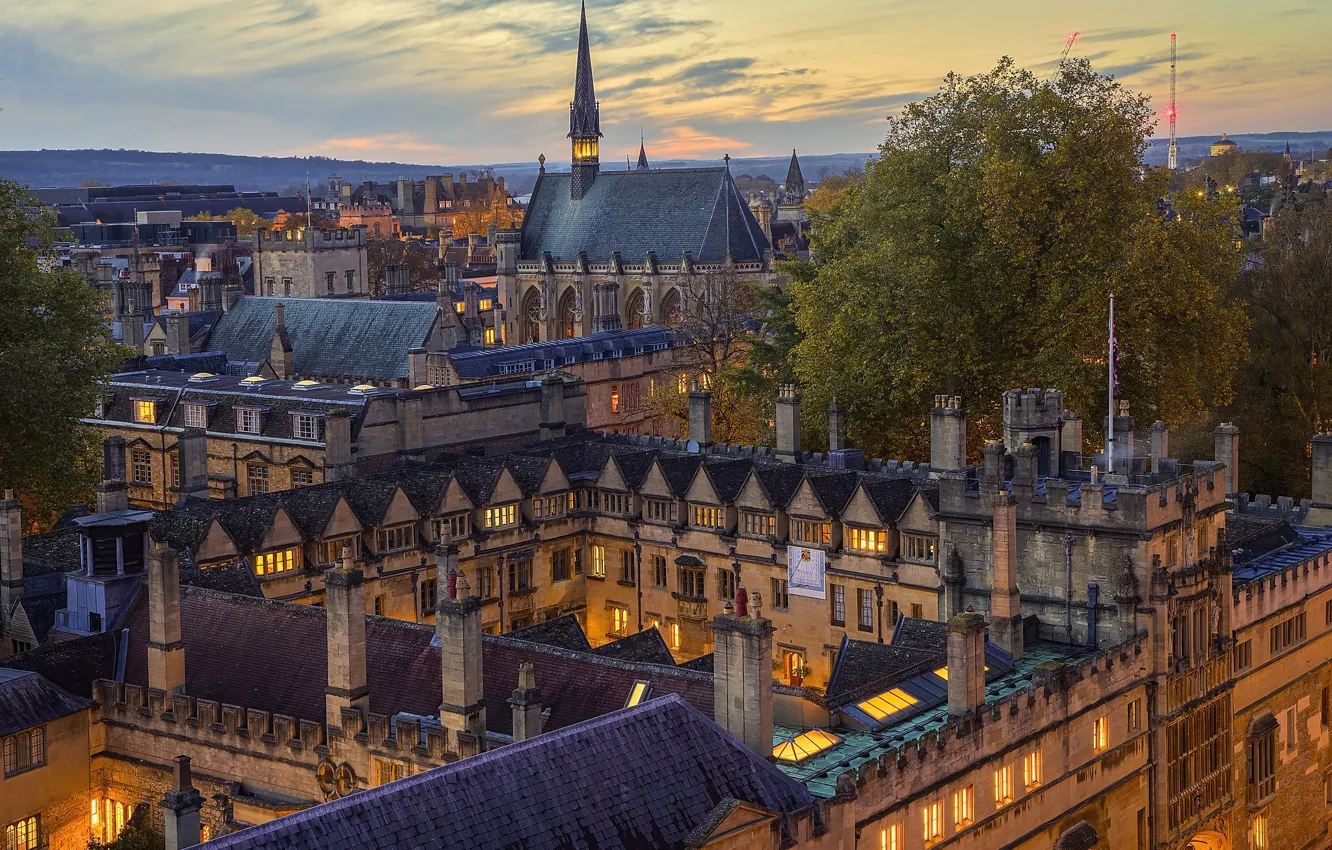 Photo wallpaper England, University, Oxford