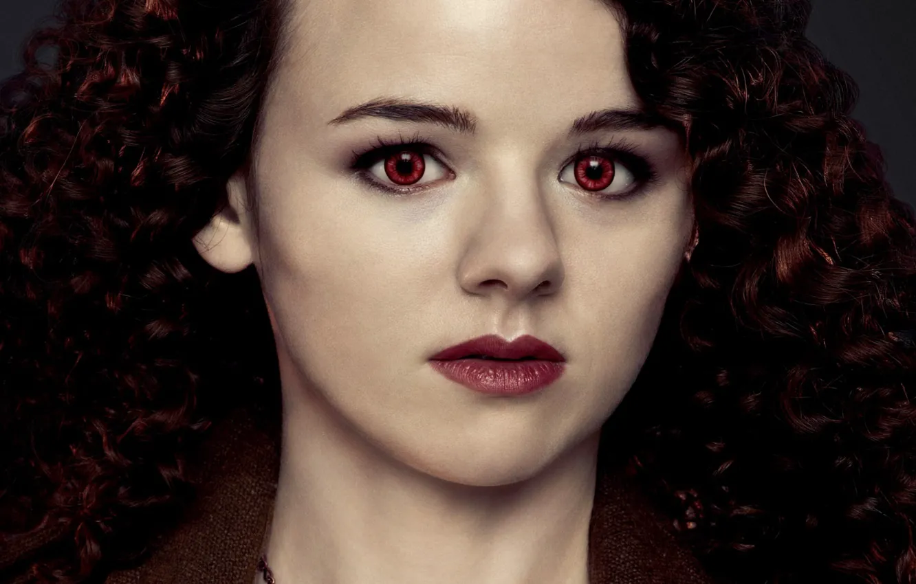 Photo wallpaper look, girl, vampire, red eyes, curly, The Twilight Saga Dawn, The Twilight Saga Breaking Dawn …