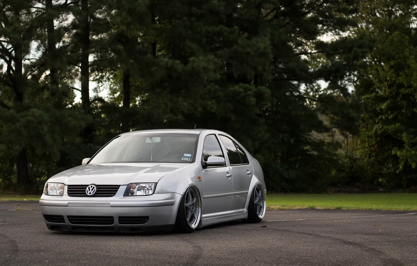 Photo wallpaper volkswagen, wheels, tuning, front, gti, face, germany, low
