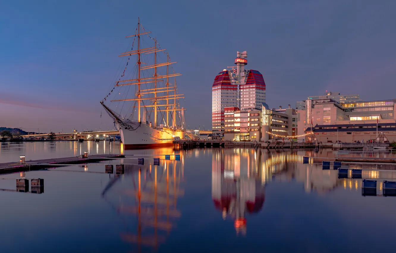 Photo wallpaper sailboat, Sweden, Gothenburg