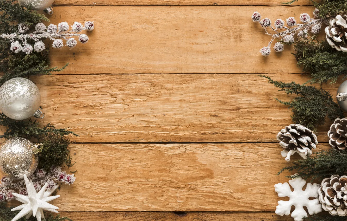 Photo wallpaper decoration, new year, Christmas, Christmas, wood, New Year, decoration, Merry