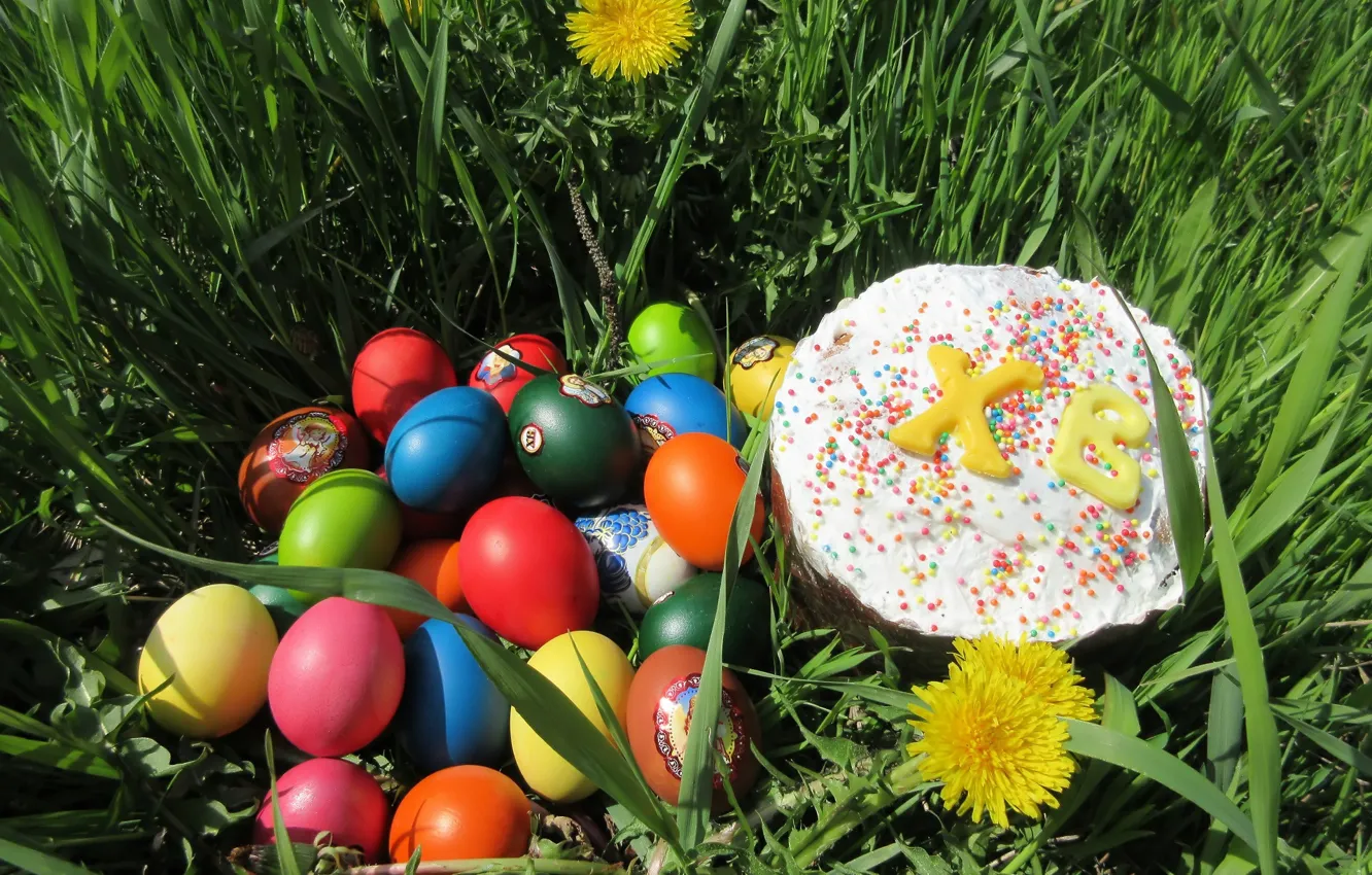 Photo wallpaper eggs, Easter, April, spring 2018