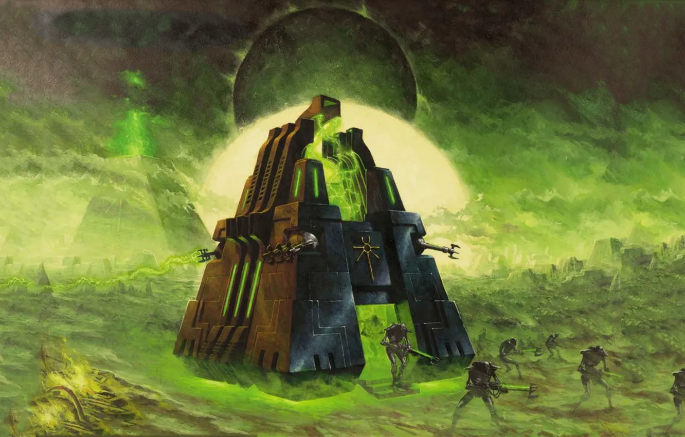 Photo wallpaper warrior, warhammer 40k, monolith, Necrons, necrons