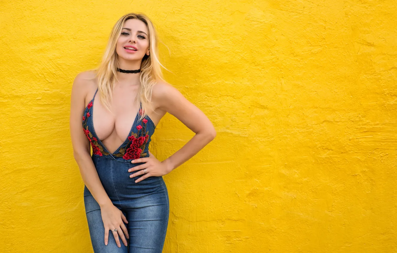 Photo wallpaper look, girl, face, style, background, wall, model, hair