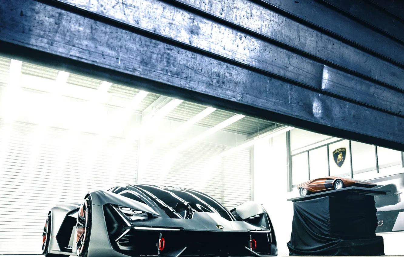 Photo wallpaper light, Lamborghini, gate, 2017, The Third Millennium Concept, scale model