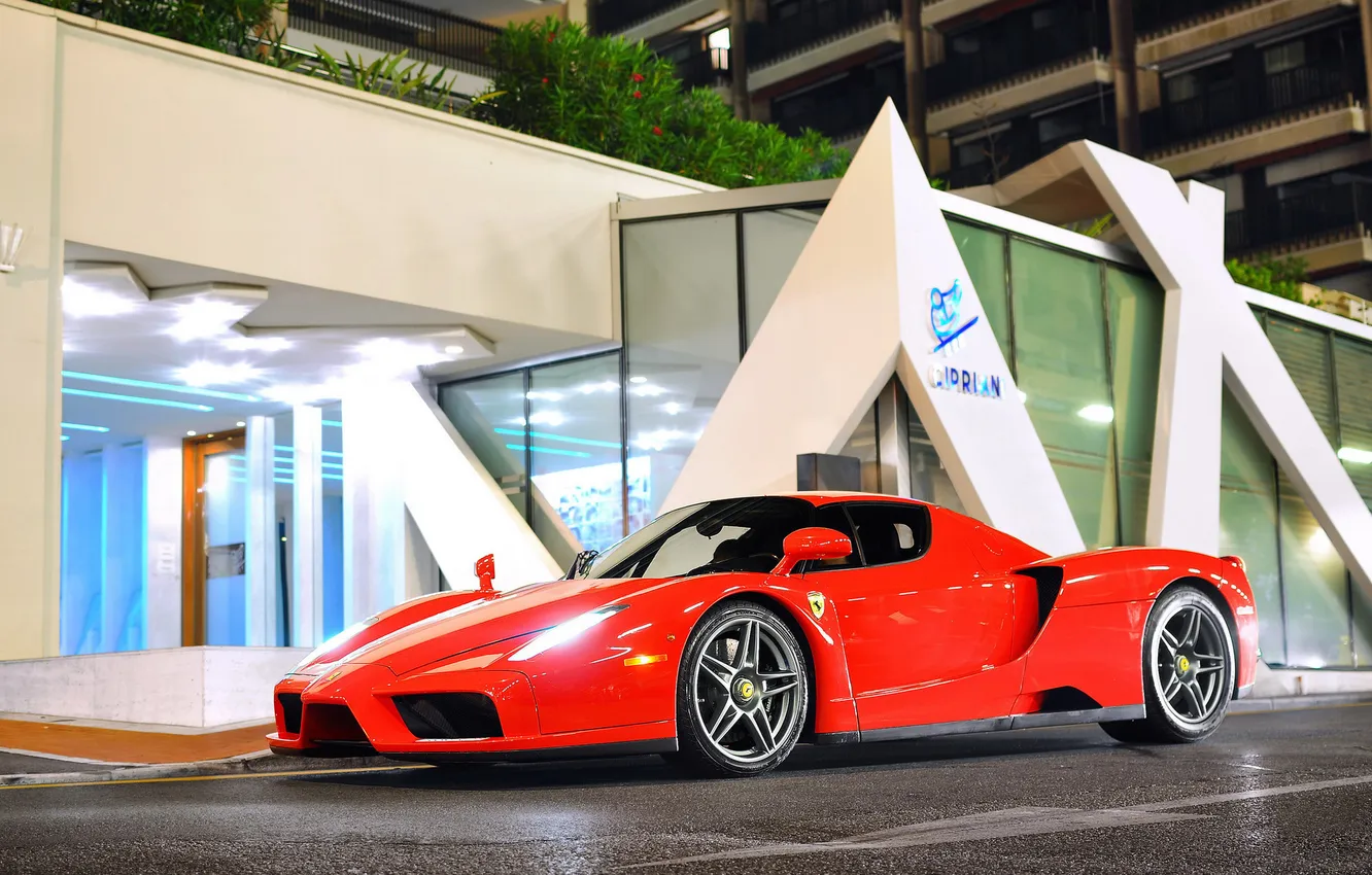 Photo wallpaper street, Ferrari Enzo, Ferrari Enzo
