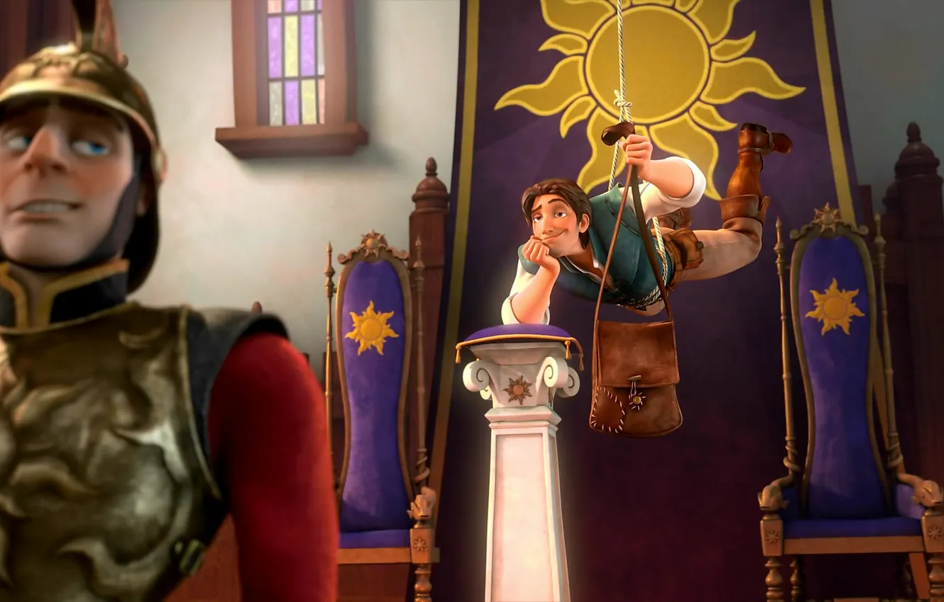 Photo wallpaper robbery, Rapunzel: a tangled tale, Flynn Rider