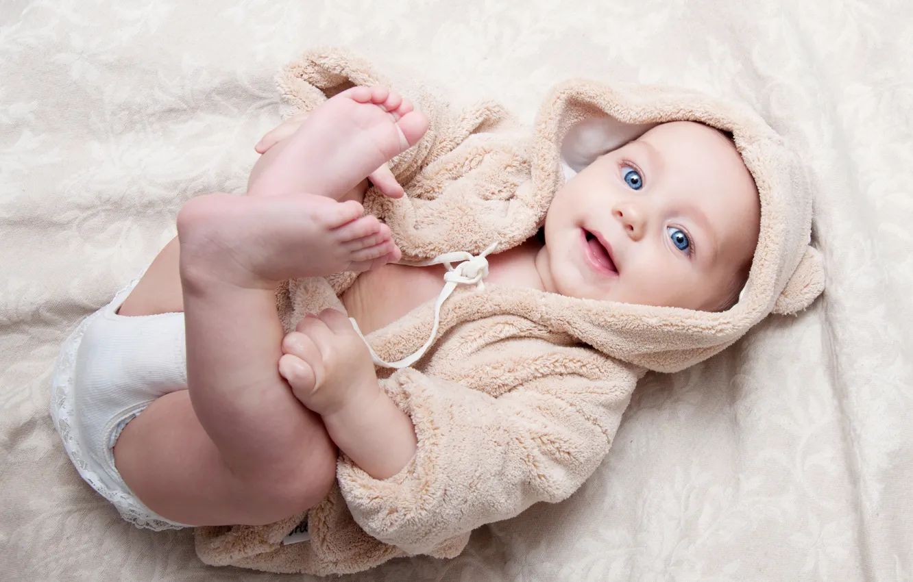 Photo wallpaper children, smile, sweetheart, the game, girl, play, smile, child