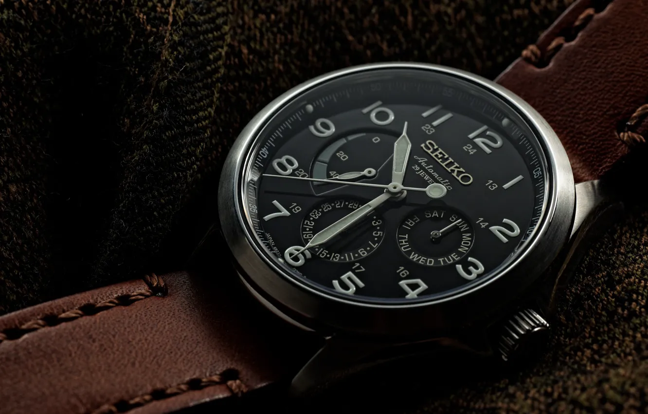 Photo wallpaper macro, arrows, watch, dial, strap