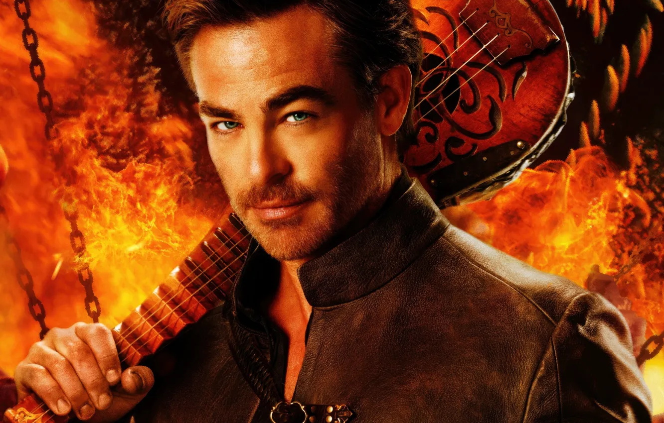 Photo wallpaper Chris Pine, Chris Pine, bard, Dungeons & Dragons: Honor Among Thieves, Dungeons and Dragons: Honor …