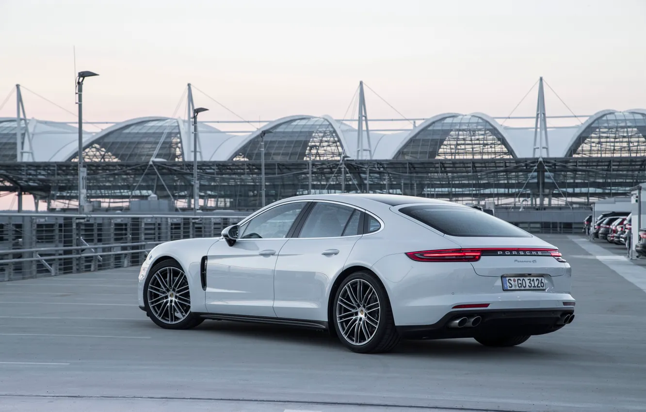 Photo wallpaper car, auto, white, Porsche, Panamera, white, Porsche, nice