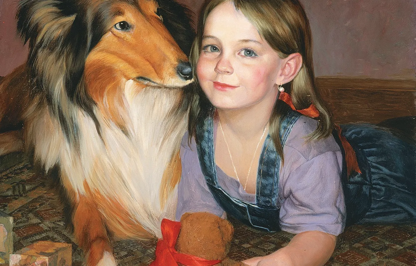 Photo wallpaper animal, Sayda Afonina, painting.children