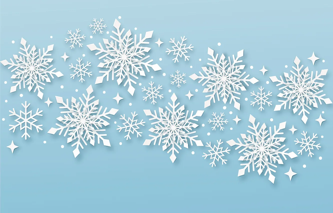 Photo wallpaper snowflakes, holiday, texture, New year
