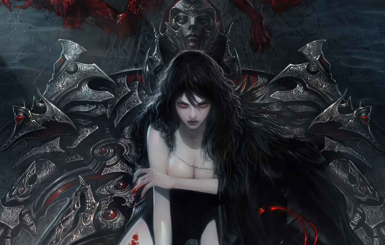 Photo wallpaper Woman, Wallpaper, Vampire