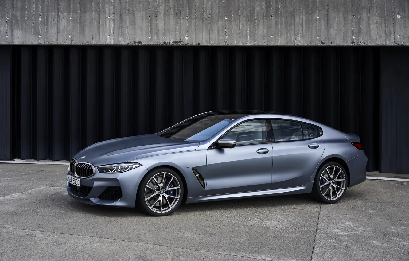 Photo wallpaper coupe, BMW, Gran Coupe, 8-Series, 2019, the four-door coupe, Eight, at the gate