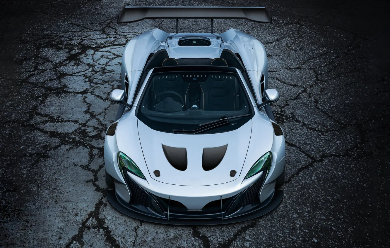 Photo wallpaper Auto, Machine, Grey, Silver, Supercar, The front, Sports car, Transport & Vehicles