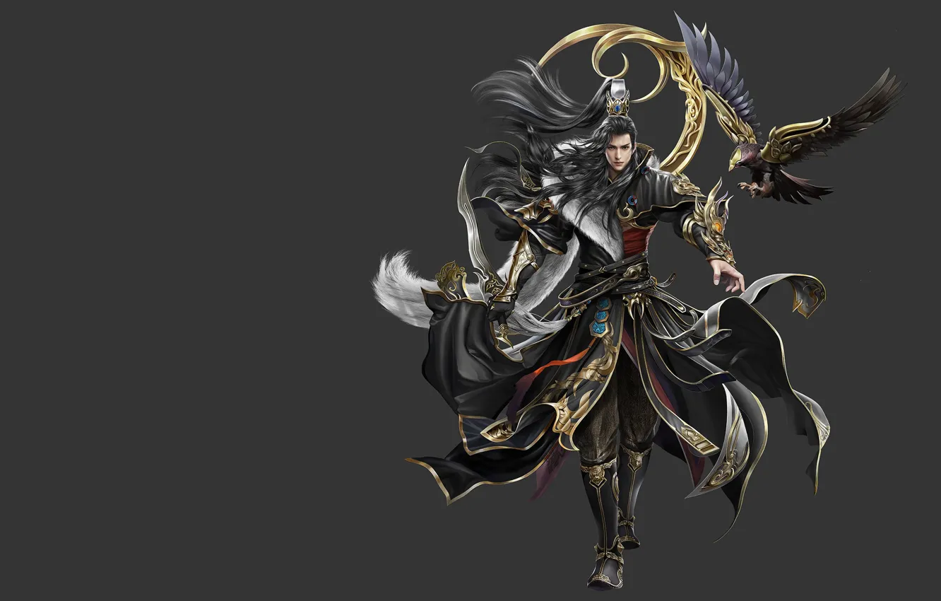 Photo wallpaper the game, warrior, fantasy, art, sings, costume design, sol .., mmp