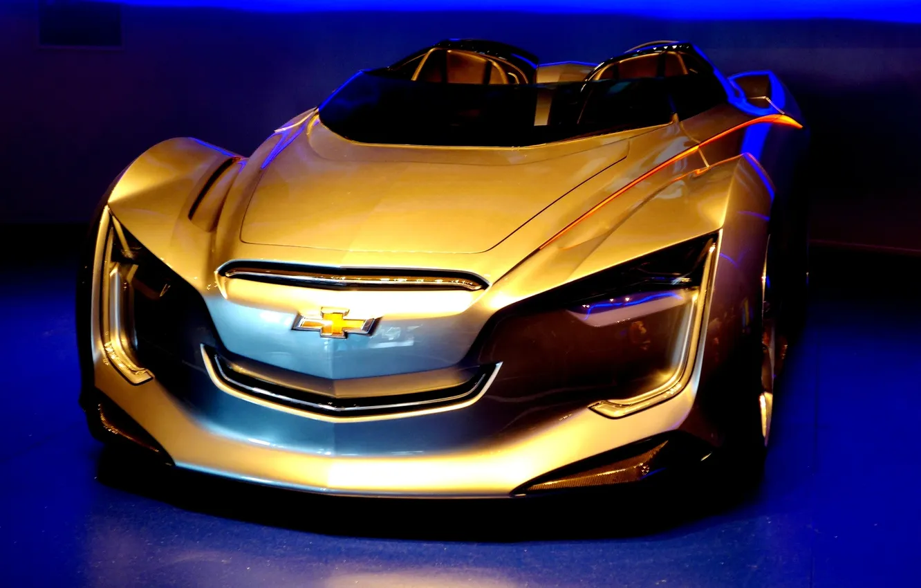 Photo wallpaper lights, sports car, expressive aerodynamic body design, roadster concept, Chevrolet Miray