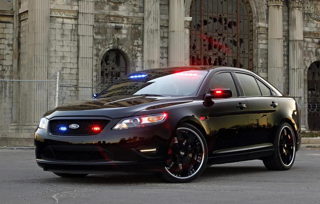 Photo wallpaper machine, Ford, police, cars, Ford, police, Stealth, interceptor