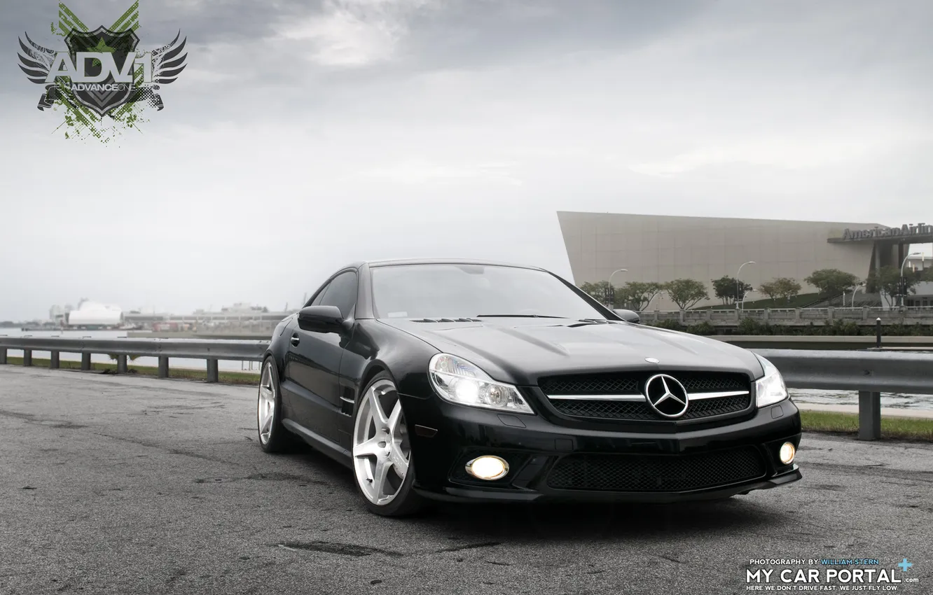 Photo wallpaper white, Mercedes, SL 65 AMG