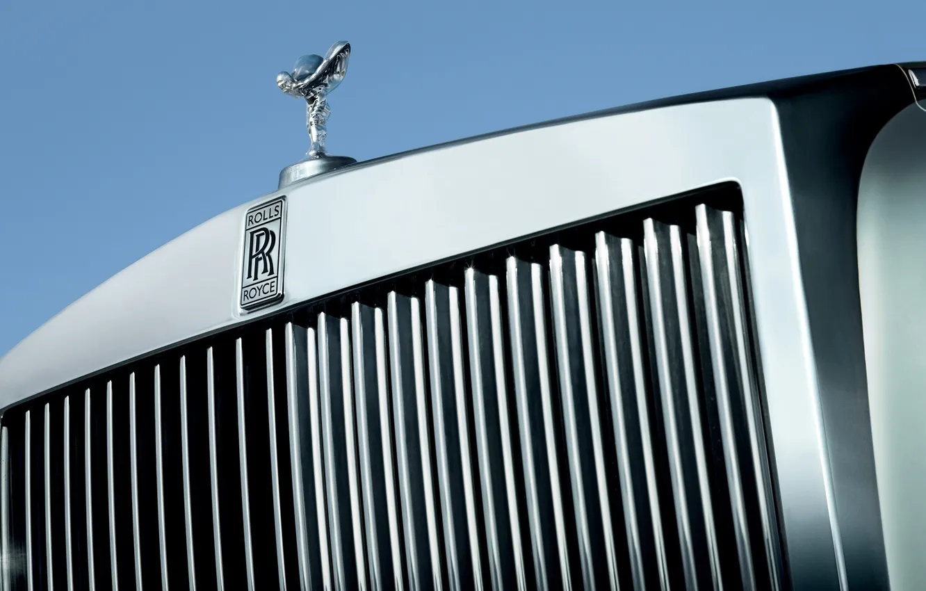 Photo wallpaper Phantom, Rolls Royce, sedan, limousine, phantom, grille, the spirit of ecstasy, Spirit of Ecstasy
