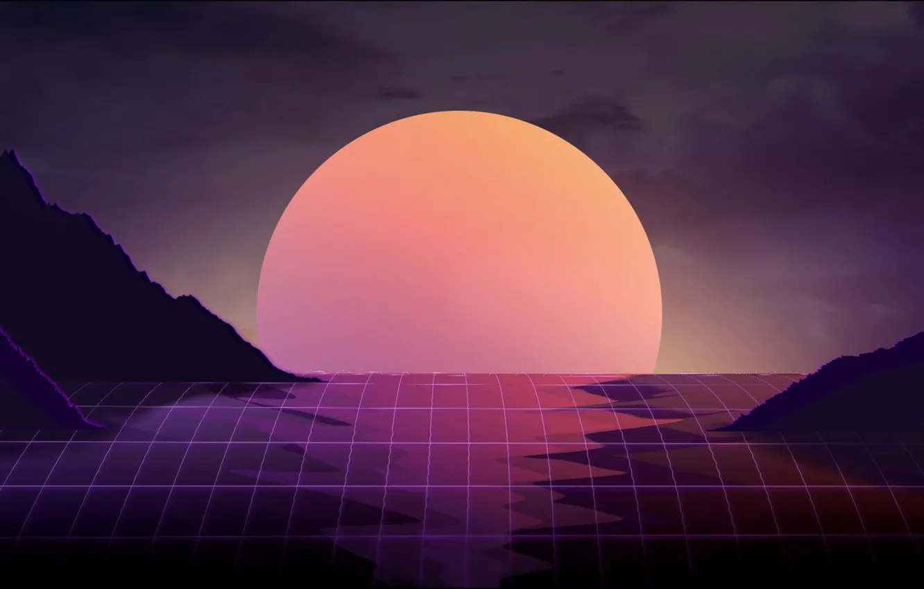 Photo wallpaper The sun, Music, Star, Background, Art, 80s, 80's, Synth