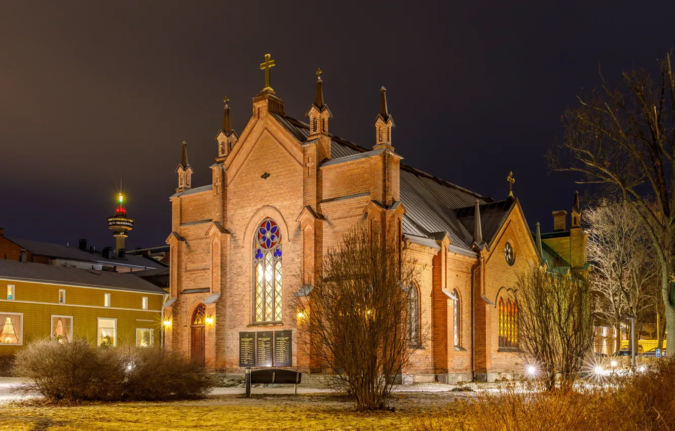 Photo wallpaper Church, Finland, Tampere, Tampere, Pirkanmaa, Tampella, Finlayson church