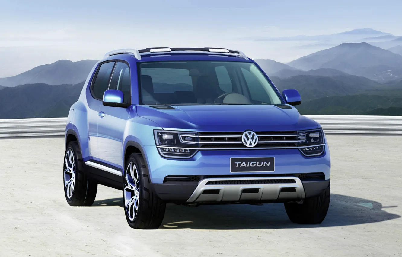 Photo wallpaper Concept, blue, 4x4, Volkswagen Taigun
