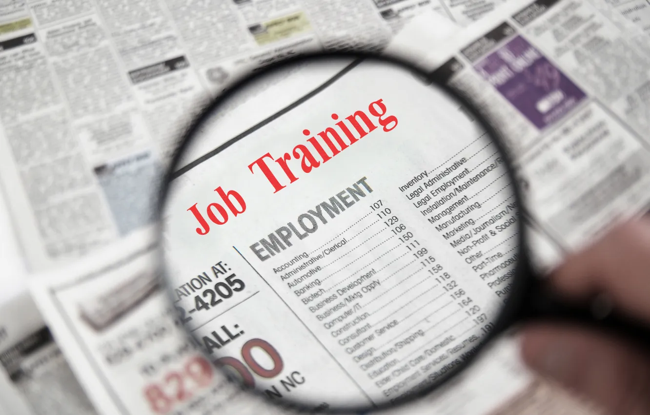 Photo wallpaper magnifier, increase, newspaper, search