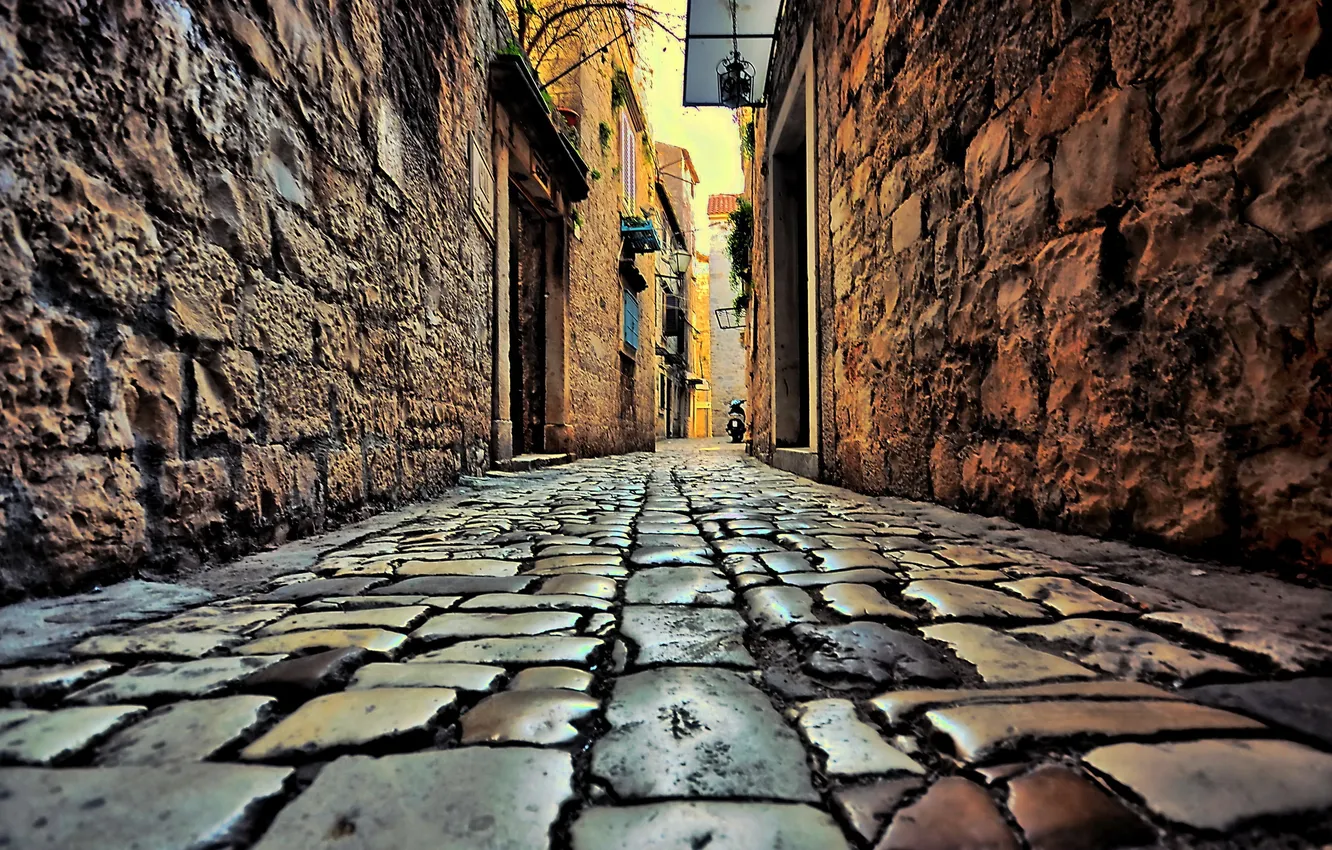 Photo wallpaper street, Croatia, Trogir