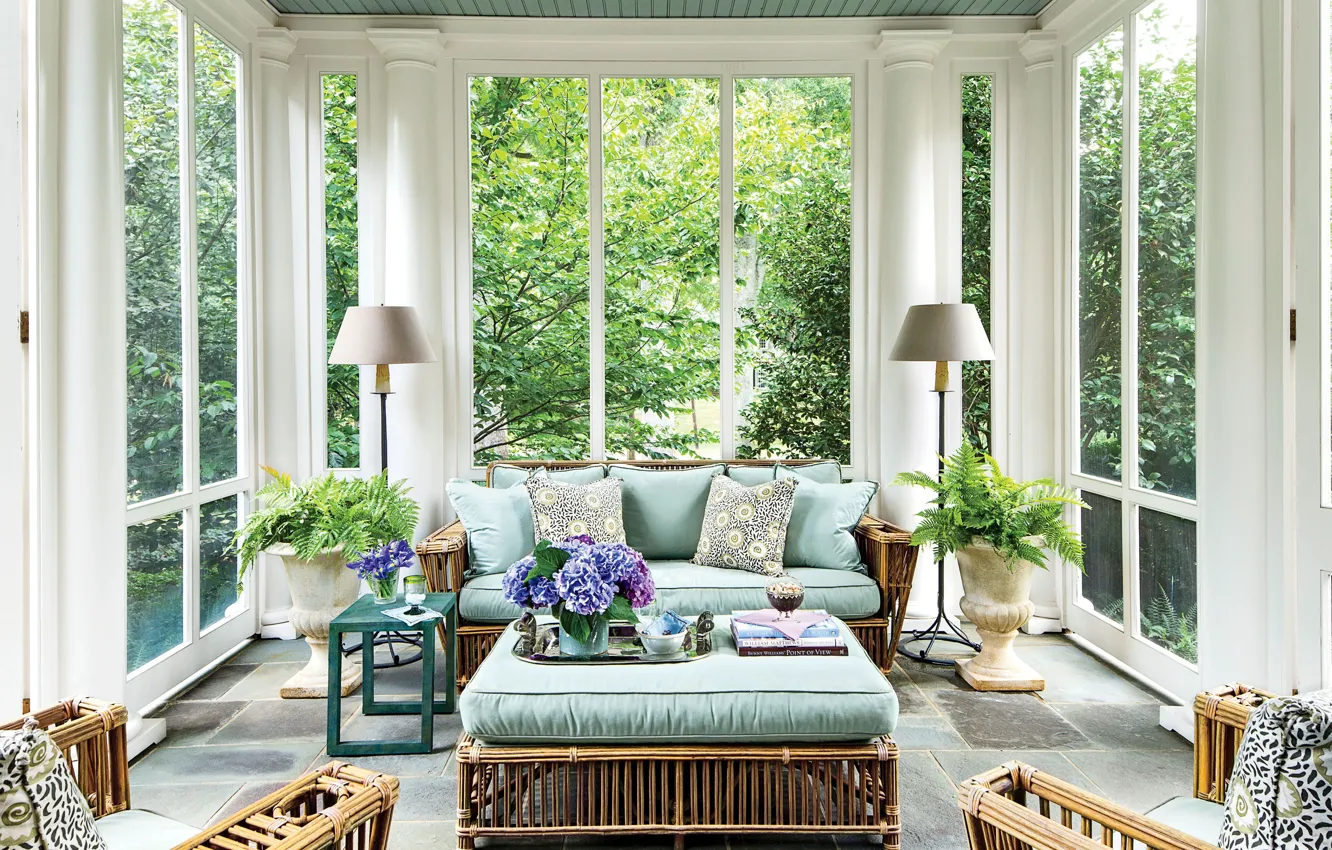 Photo wallpaper furniture, interior, veranda