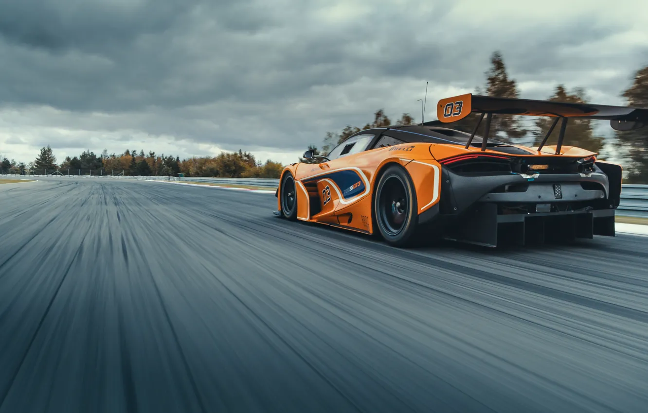 Photo wallpaper McLaren, speed, racing car, GT3, 720S, 2019
