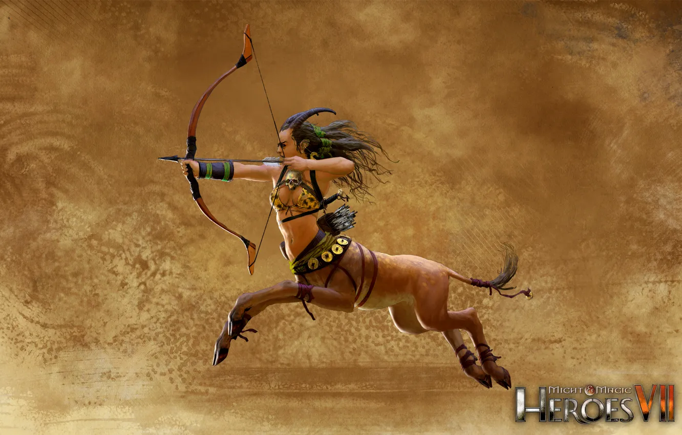 Photo wallpaper Bow, Might &ampamp; Magic 7, Heroes of might and magic 7, Rebellious tribes, Centaur