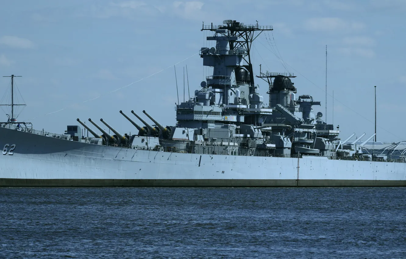 Photo wallpaper battleship, US NAVY, BB-62, USS New Jersey