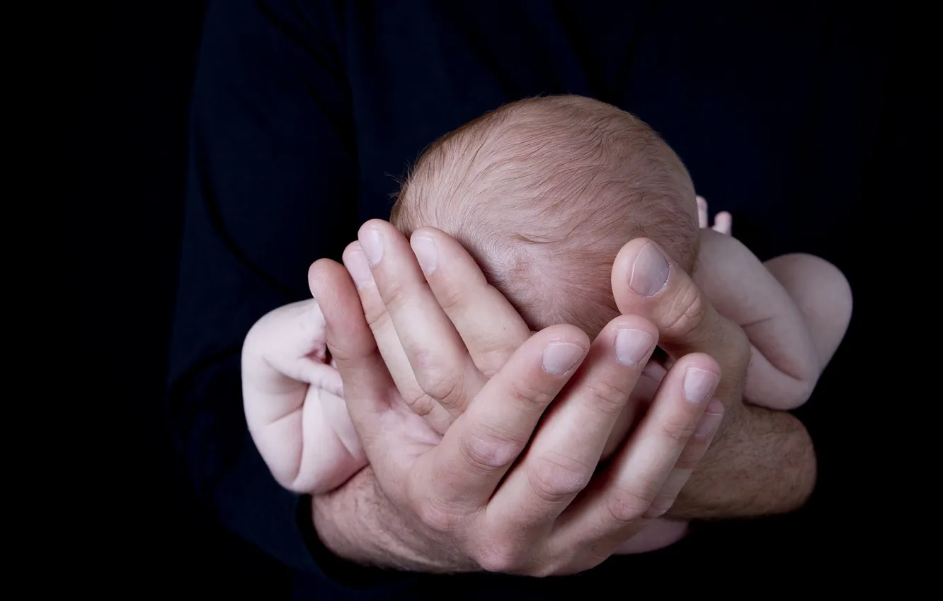 Photo wallpaper mood, hands, baby