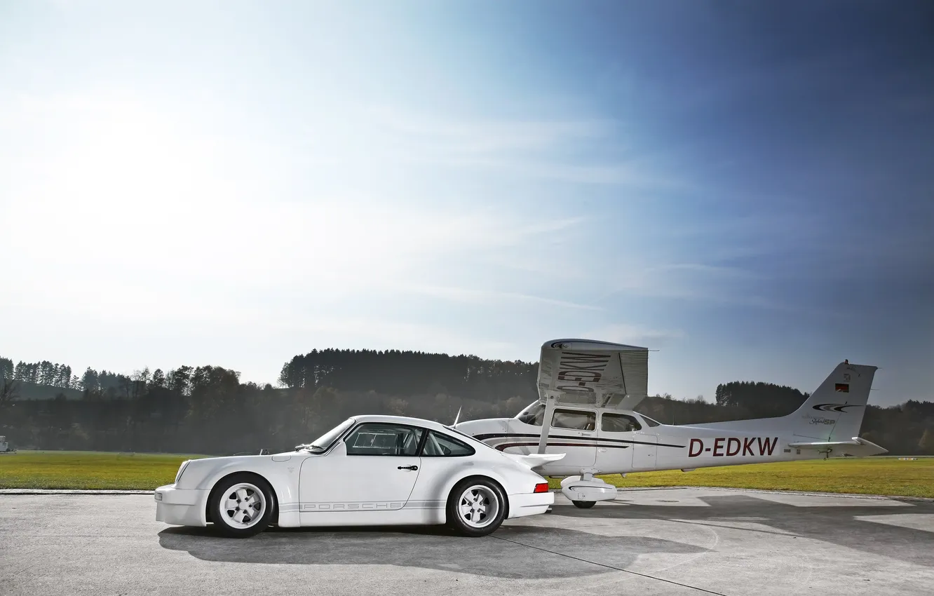 Photo wallpaper machine, auto, the sun, Wallpaper, 911, Porsche, the plane, Porsche